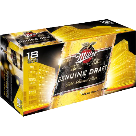 MILLER MGD 12OZ 18PK CN-12OZ-Beer - Luekens Wine & Spirits