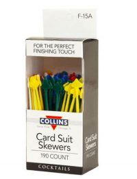 Collins Card Suit Skewers 190ct