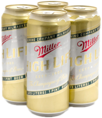 MILLER HIGH LIFE 16OZ 4PK CN-16OZ-Beer