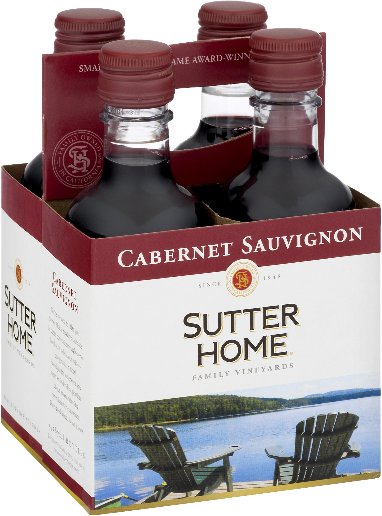 Ru lejlighed hit Sutter Home Cabernet Sauvignon 187ml 4pk - Luekens Wine & Spirits