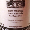 Tres Rios Red Spanish Wine