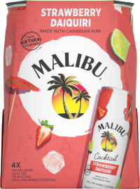 Malibu Strawberry Daiquiri 4pk Cns