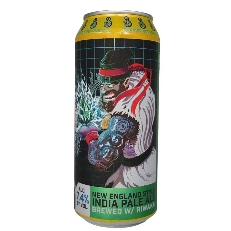 Barrier Riwaka Hop Fighter New England IPA 16oz 4pk Cn