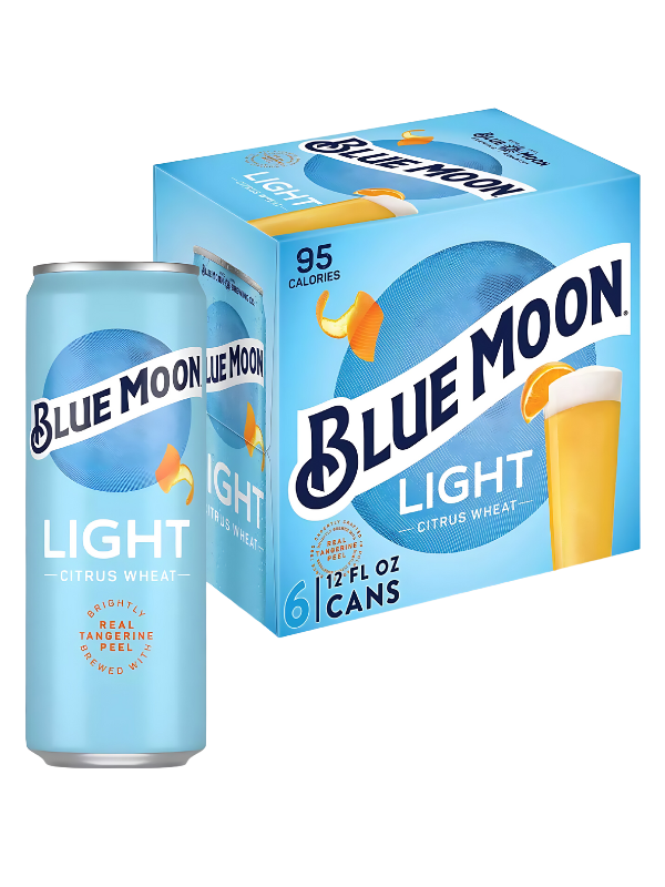 『NEIGHBOR BOOZE MOKEY BLUE』 Blue Moon Light 12oz 6pk Cn - Luekens Wine & Spirits