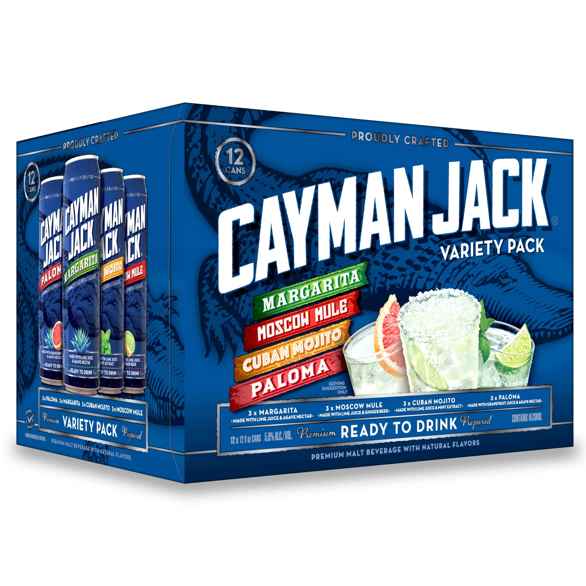 Cayman Jack Margarita Variety 12oz 12pk Cn