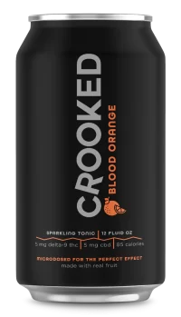 Crooked Blood Orange D9 THC Sparkling Tonic 5mg 12oz 4pk Cn