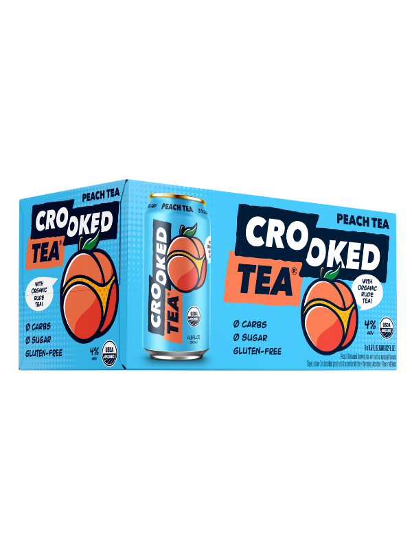 Crooked Peach Tea 11.5oz 8pk Cn - Luekens Wine & Spirits