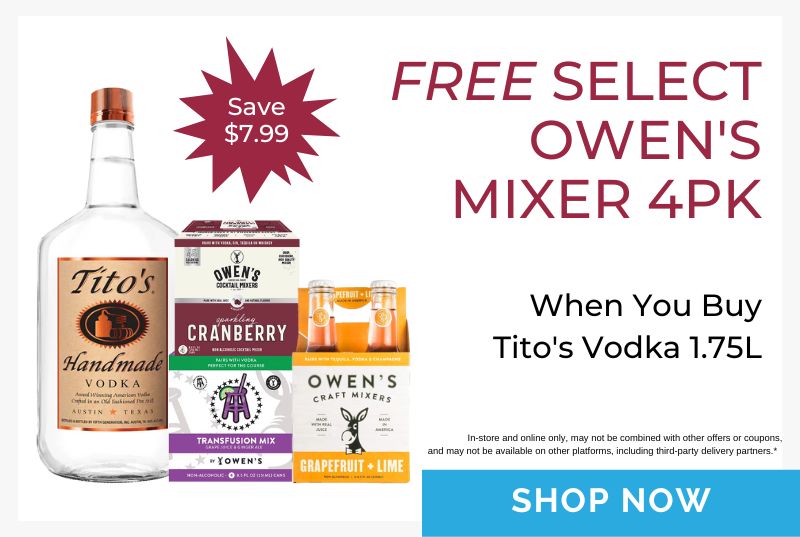 Free Owens with Titos 1.75L - Luekens Wine & Spirits