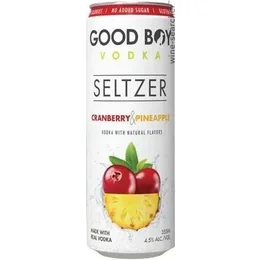 Good Boy Cranberry Pineapple Vodka Seltzer