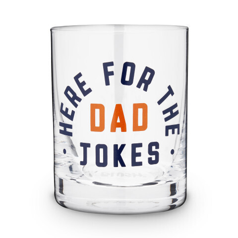 Here For The Dad Jokes Cocktail Glass