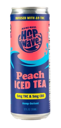 Hop The Wave D9 THC Peach Iced Tea 5mg 12oz 4pk Cn