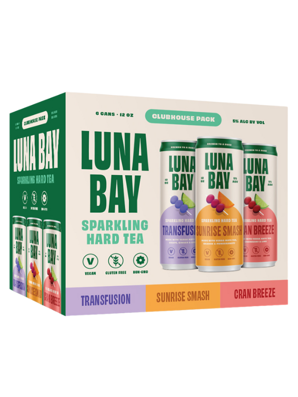 Luna Bay Sparkling Hard Tea Variety 12oz 6pk Cn