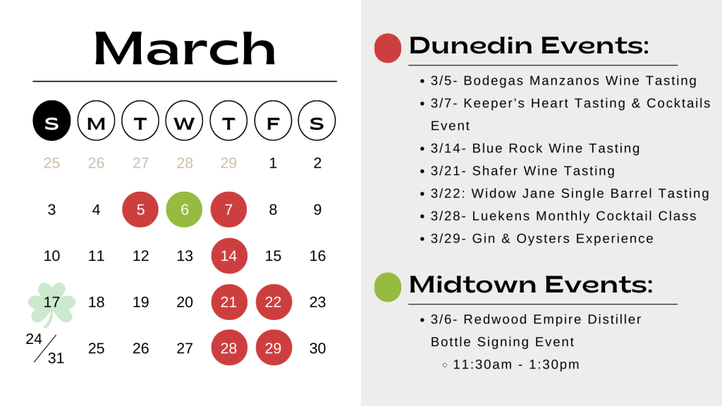 March 2024 Events Calendar Luekens Wine & Spirits