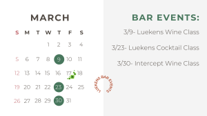 March Updated Bar Events