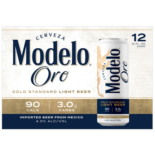 Modelo Oro Light Beer 12oz 12pk Cn