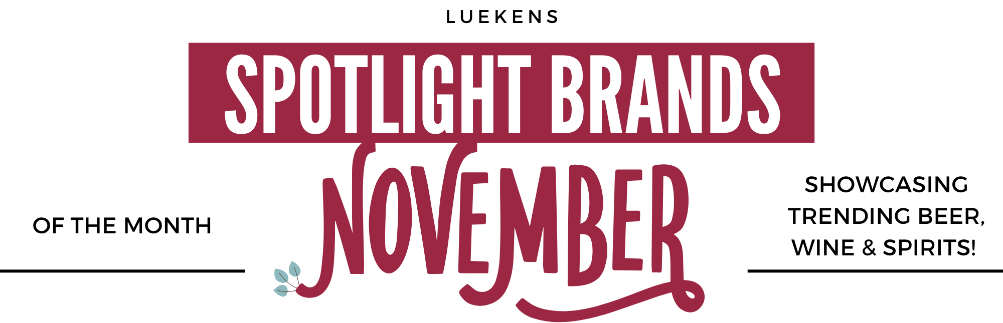 NOvember SPotlight Banner Luekens Wine & Spirits