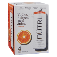 Nutrl Orange Vodka Seltzer 12oz 4pk Cn