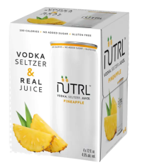 Nutrl Pineapple Vodka Seltzer 12oz 4pk Cn
