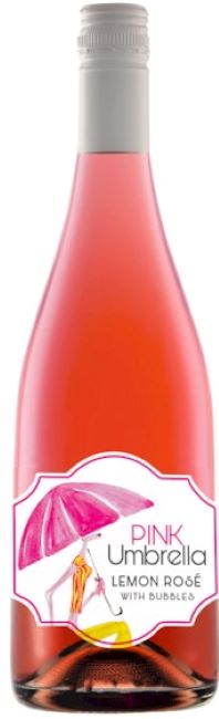 Pink Umbrella Lemon Rose with Bubbles 750ml