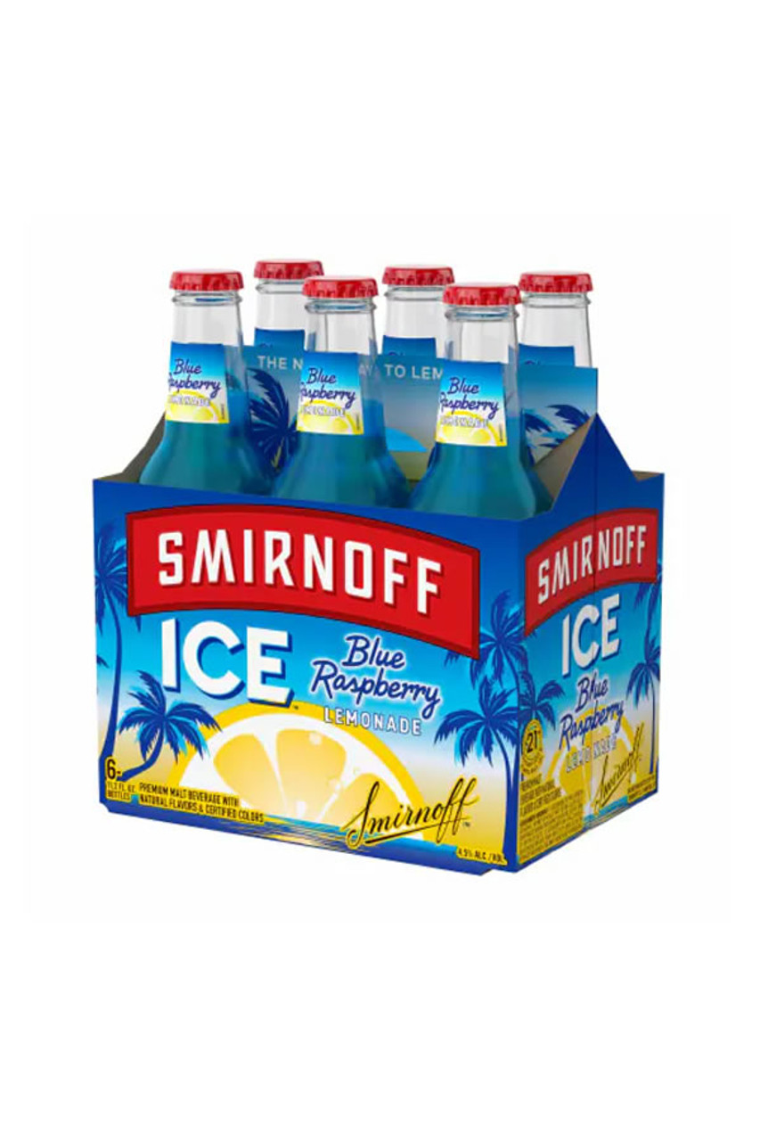 Smirnoff Ice Blue Raspberry 11.2oz 6Pk Btl - Luekens Wine & Spirits