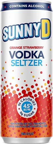 Sunny D Orange Strawberry Vodka Seltzer 4pk Cn