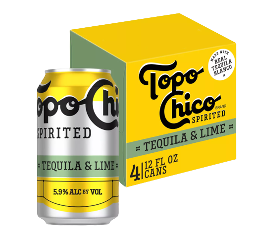 Topo Chico Tequila & Lime 12oz 4pk Cn