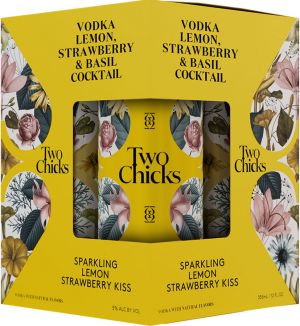 Two Chicks Lemon Strawberry & Basil Cocktail