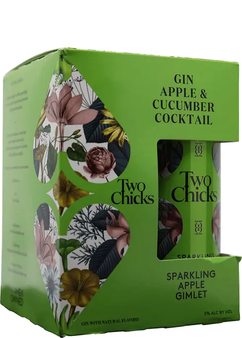 Two Chicks Sparkling Apple Gimlet Cocktail 12oz 4pk Cn