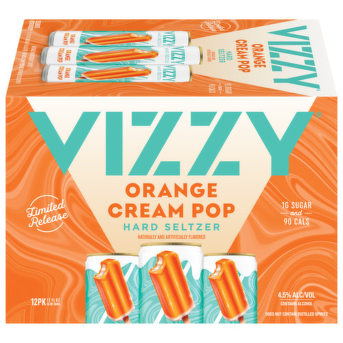 Vizzy Orange Pop Seltzer 12oz 12pk Cn