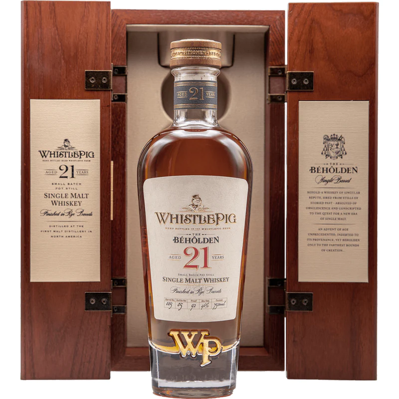 WhistlePig Beholden 21Yr Old Single Malt Whiskey