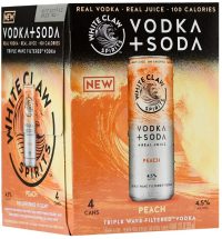White Claw Vodka Soda Peach 12oz 4pk Cn